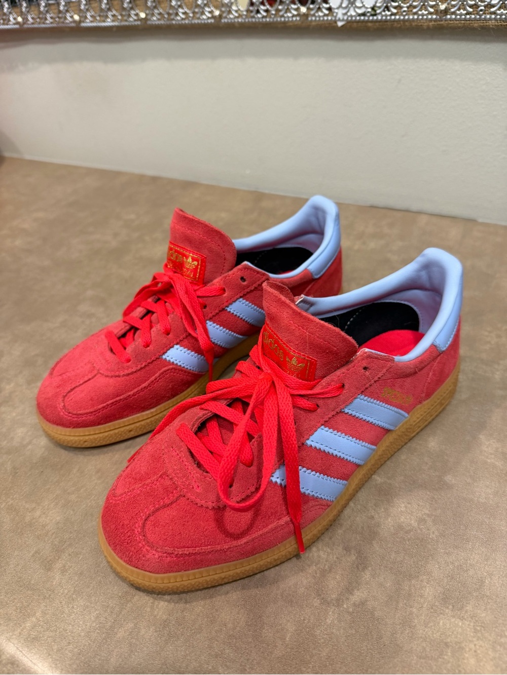 Adidas red handball spezial women’s shoes